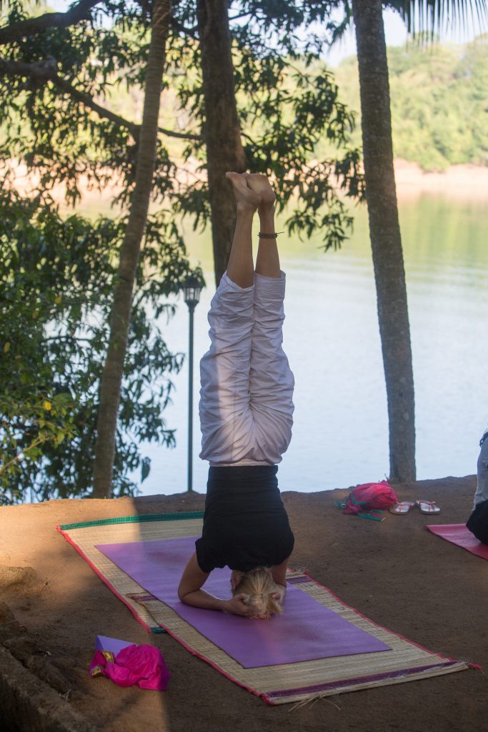 Headstand yoga posture 